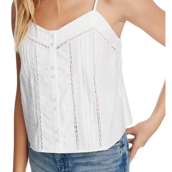 Pintuck Cotton Camisole - Picture 2 of 4